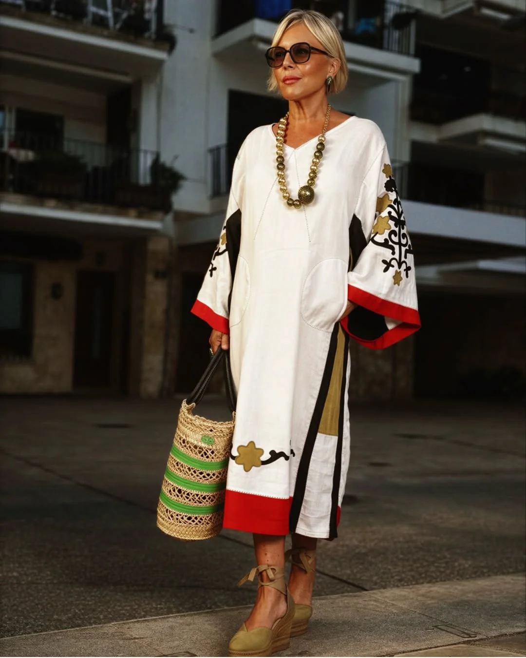 July Outfits Ideas 2026 Art Inspired Maxi Dress for Elegant Summer Confidence