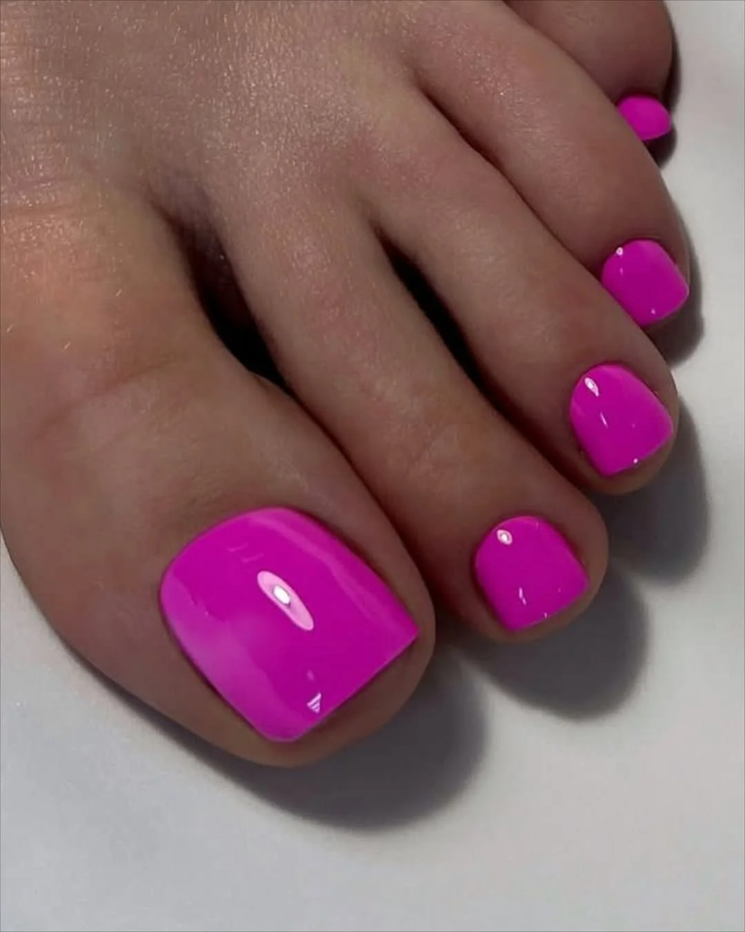 21 July toe nail colours ideas 2026 Electric Pink Pedicure That Steals The Spotlight