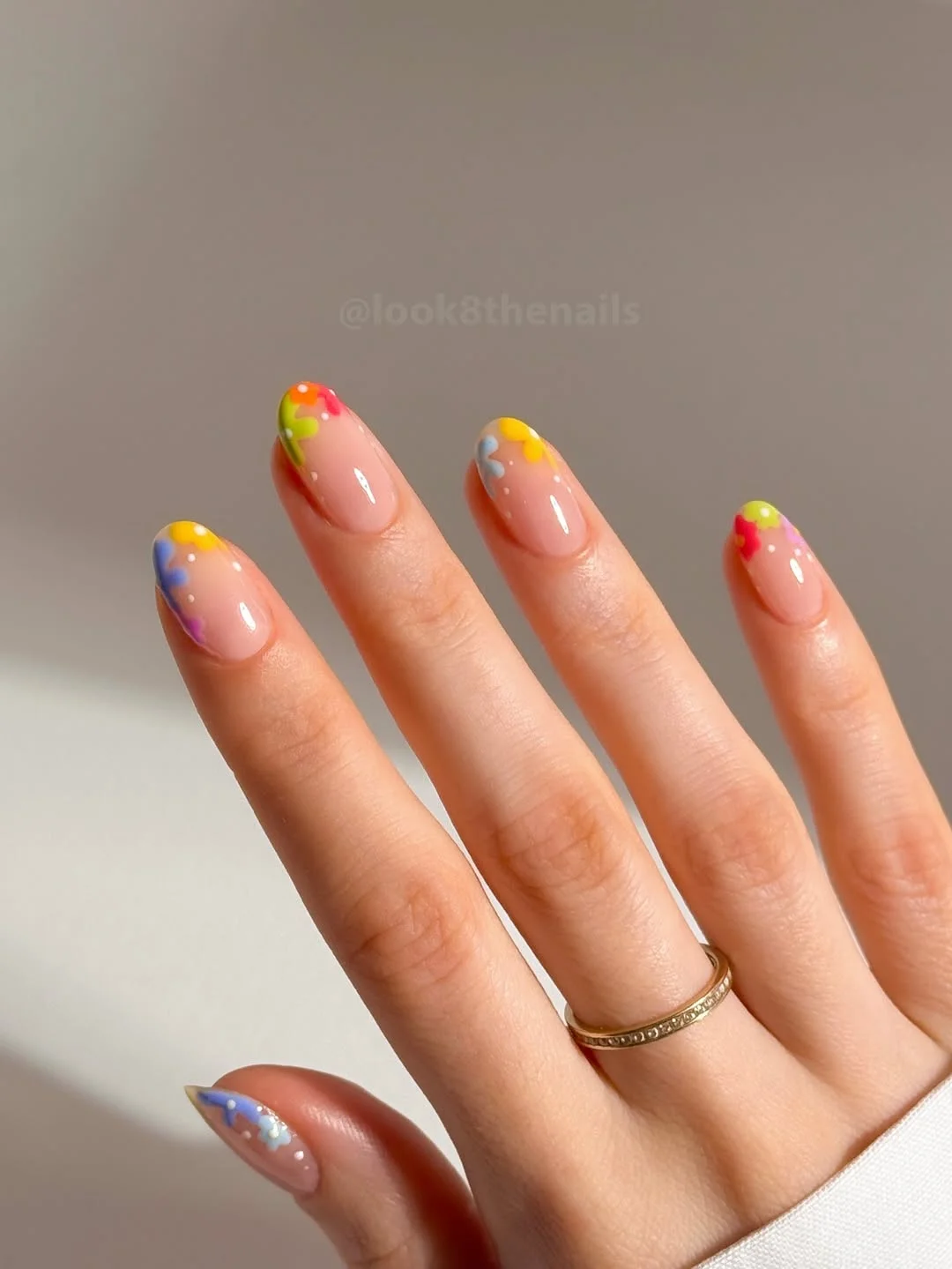 21 plain summer nails 2026 Delicate Daisy Tip Nails With Colorful Summer Details
