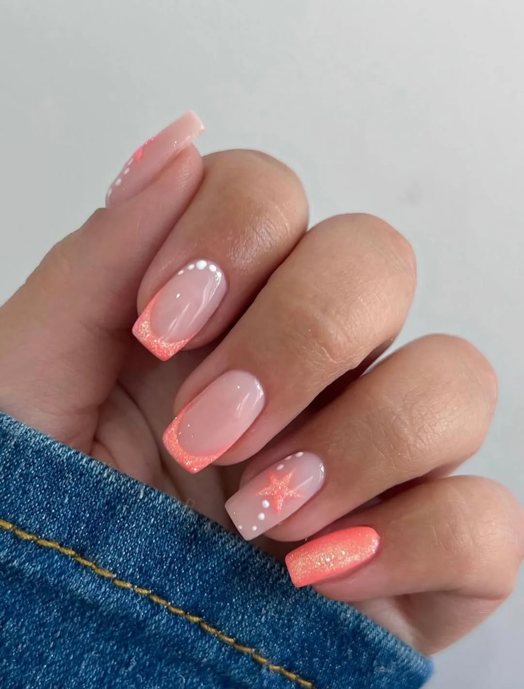 24 starfish summer nails 2026 Coral Pink Starfish French Tips for a Cute Summer Refresh