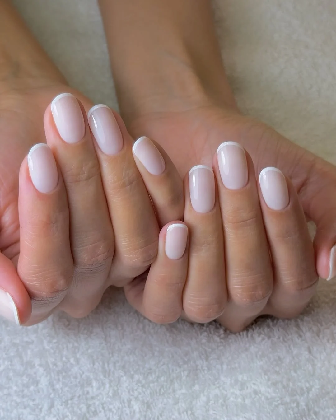 21 summer oval nails 2026 Soft Blush Micro French Nails for a Clean Summer Look