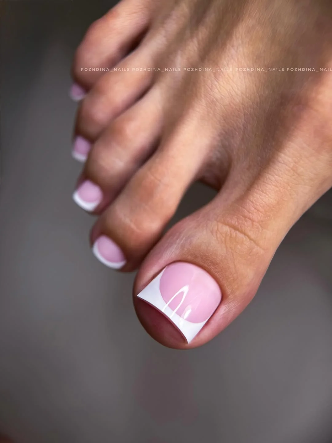 19 summer white french toes 2026 Bold Double French Tips with Modern Contrast