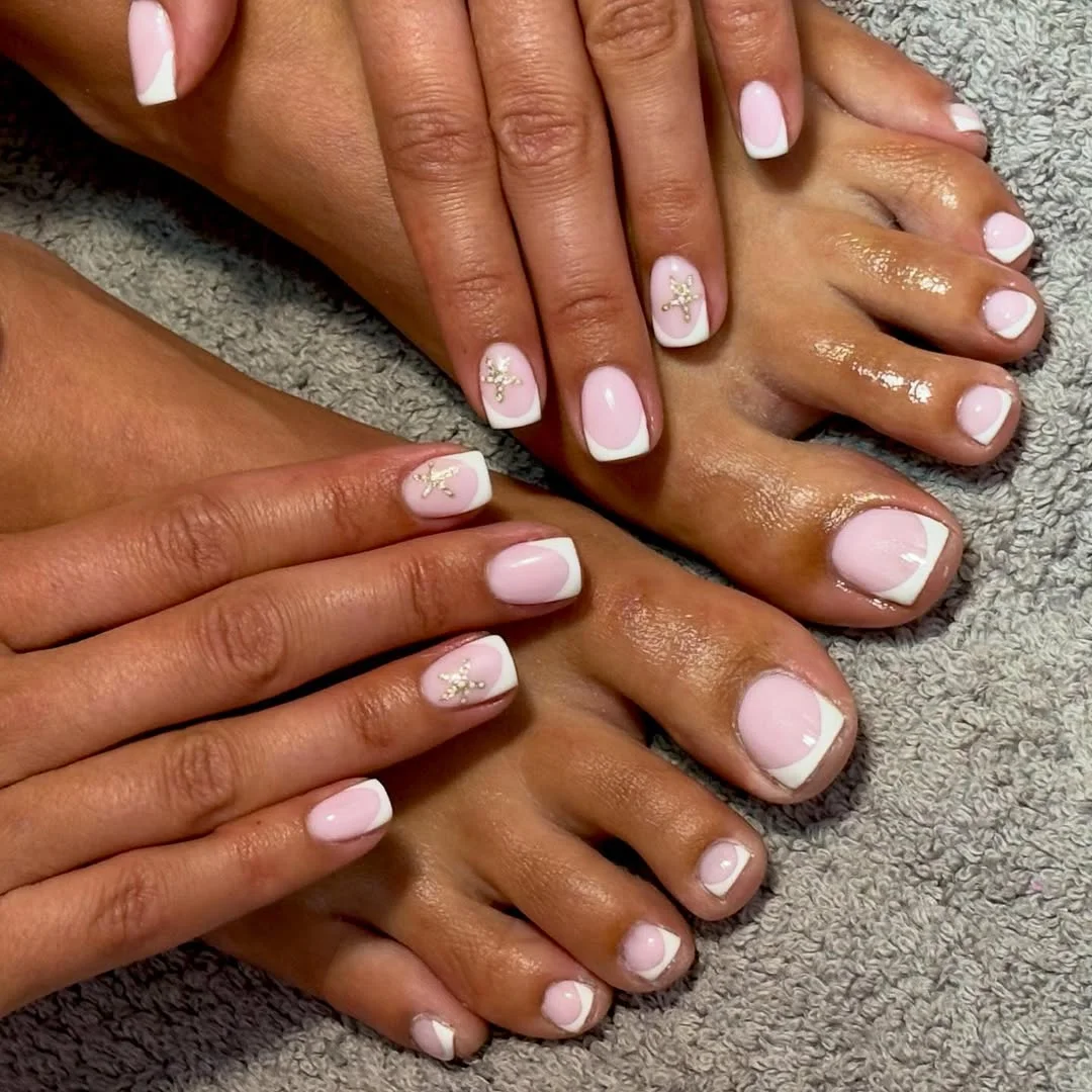 19 summer white french toes 2026 Matching French Mani and Pedi for Summer Elegance